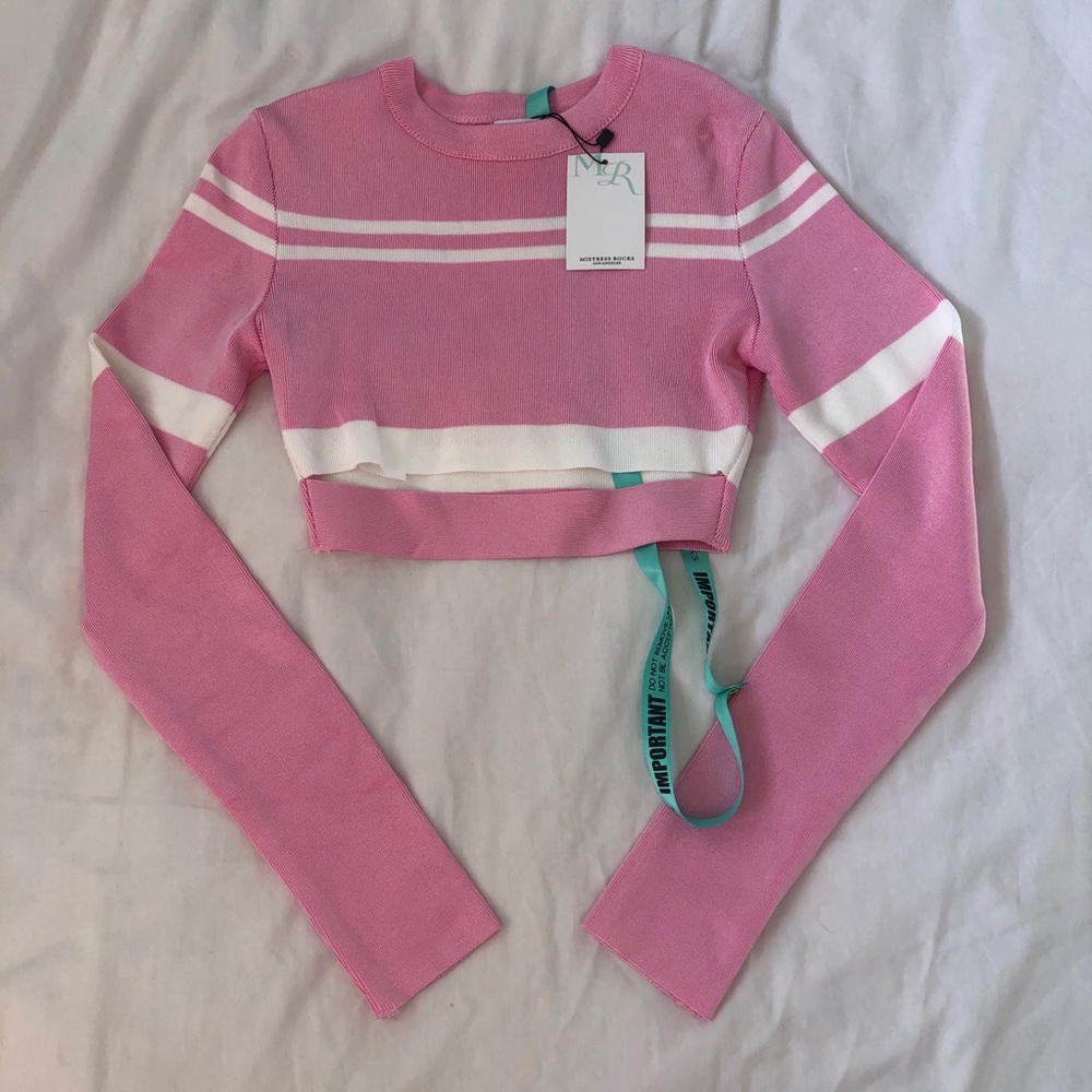 Misstress Rocks Pink Crop Longsleeve